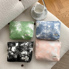 310174  扎染洗漱包女布艺收纳包小包手拿包收纳袋便携休闲化妆包