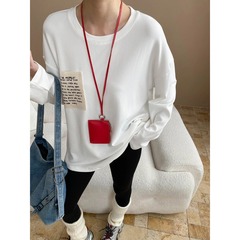 Sinan 初秋の新作ブロガースタイルレタープリントパッチルーズTシャツボトリングシャツSN7682