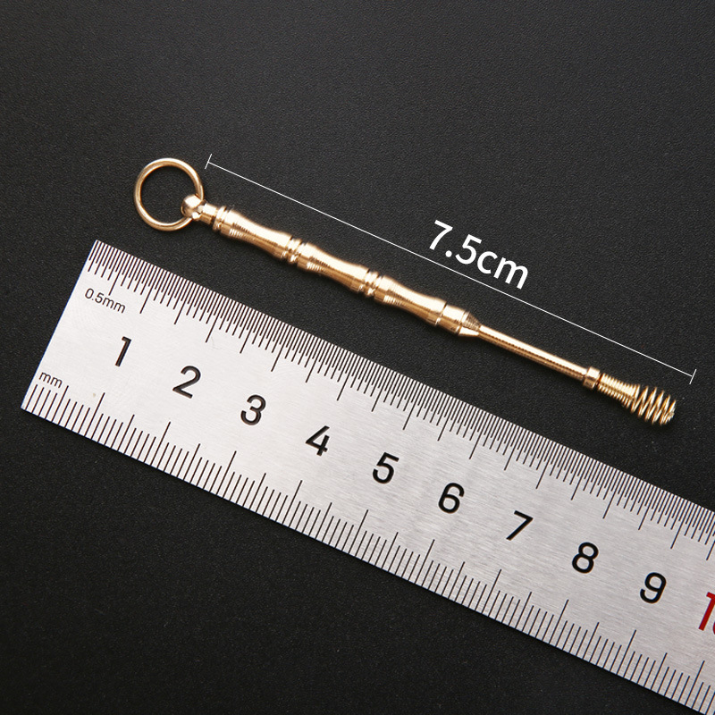 Brass old-fashioned ear picking, keychain for ears for nails