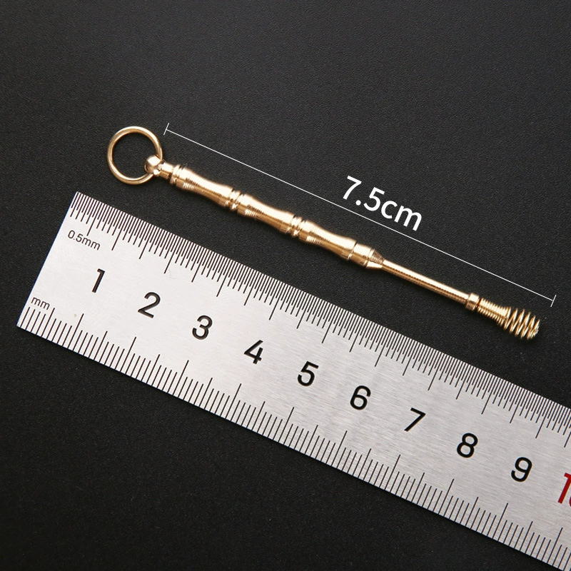 Brass old-fashioned ear picking, keychain for ears for nails