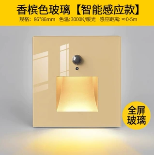 86型楼梯感应灯人体感应过道家用酒店LED智能地脚灯台阶灯台阶灯
