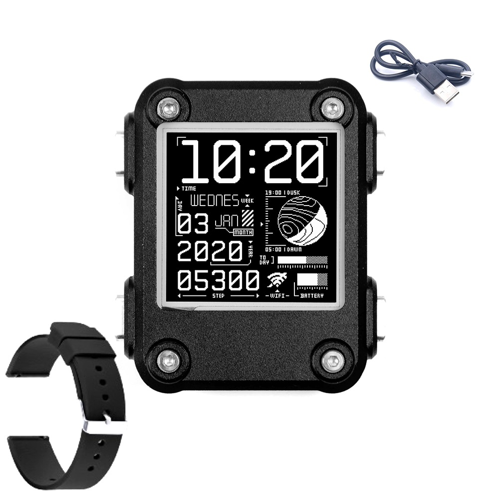 Watch 2.0PLUS ESP32 programmable open-source electronic watch smart wearable bracelet e-ink screen open source undefined
