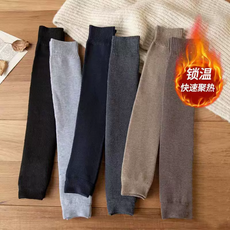 简约秋冬加厚过膝袜套女护腿套加厚中筒袜护膝保暖瑜伽小腿袜子