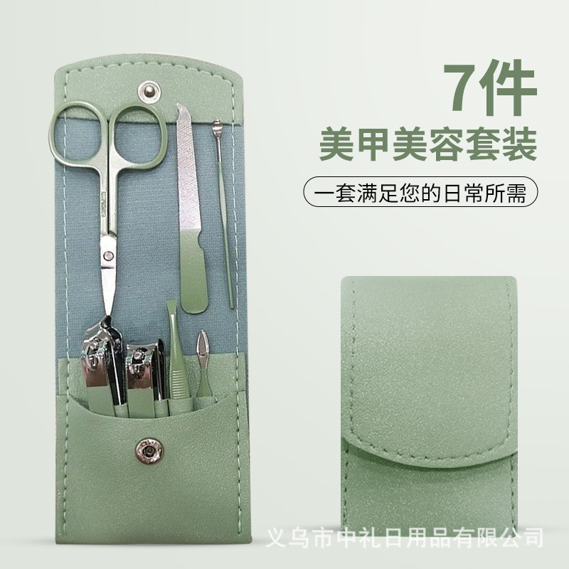 Juego de cortaúñas al por mayor, herramientas de belleza, cortaúñas, manicura, alicates de belleza, cuchillo de pedicura, limpiador de oídos, removedor de piel muerta