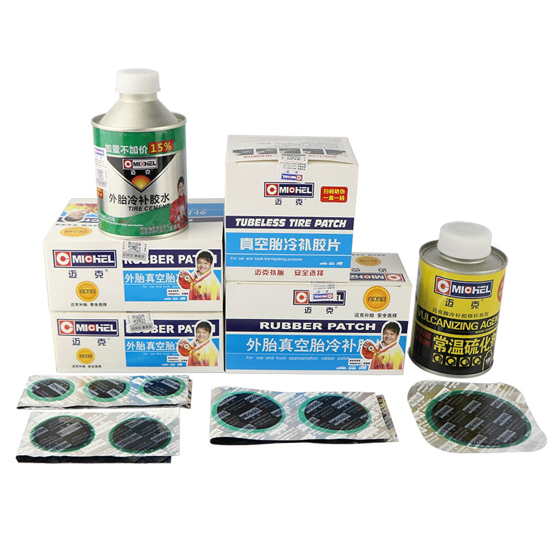 Al por mayor-Mike coche neumático de vacío neumático exterior hoja de parche en frío neumático oblicuo neumático interior neumático exterior parche corte fácil pegamento