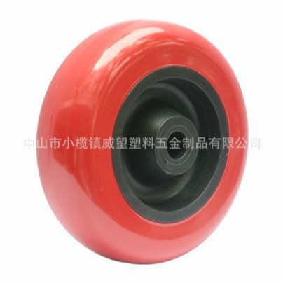 厂家直销3寸红,黑,灰三色光轮片，加厚轮芯PVC塑料轮子
