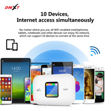欧4G无线路由器彩屏MIFI移动WiFi 便携式3000毫安插卡4G router