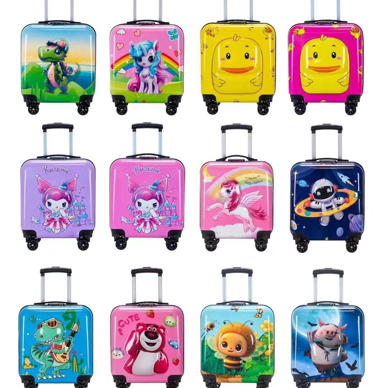 Cartoon Dinosaur Children's Trolley Case Printed LOGO18 Inch Universal Wheel Kids Suitcase 3D Animal Locomer Box Gift