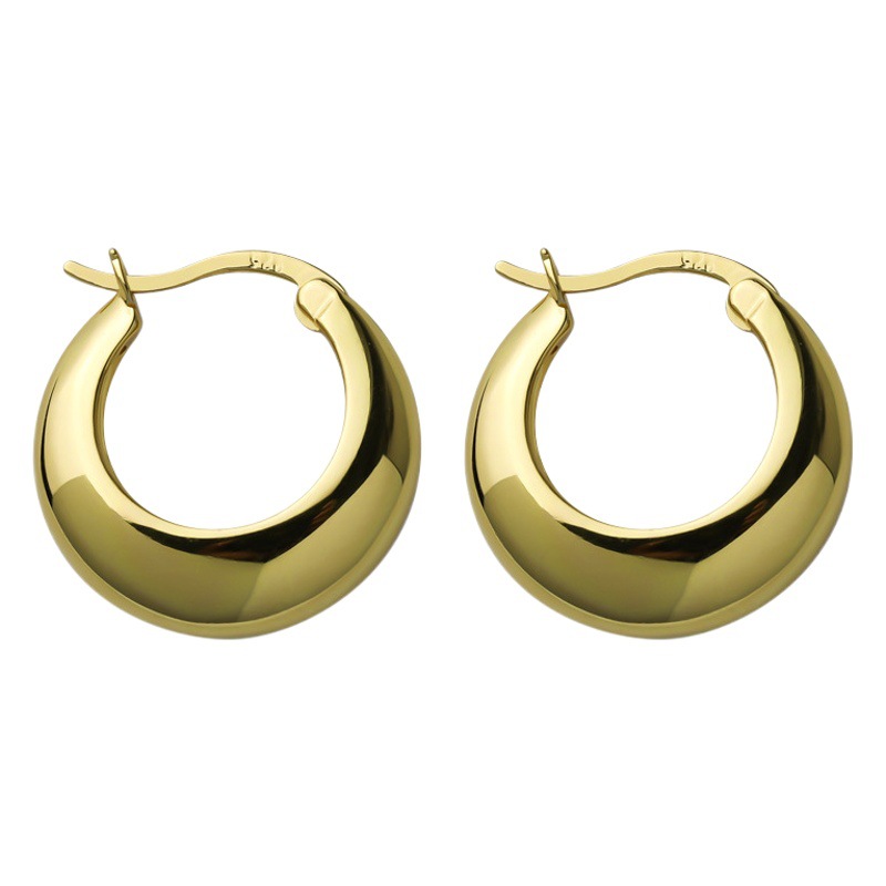 Pendientes de moda de estilo coreano ins nicho elegante simple de alto grado geométrico círculo pendientes mujer versátil pendientes de Estudiante