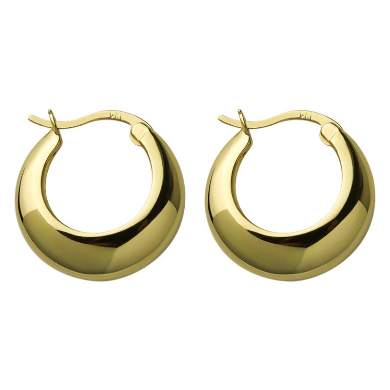 Модные серьги в Корейском стиле, нишевые, Элегантные Простые высококачественные геометрические круглые серьги, женские универсальные студенческие серьги