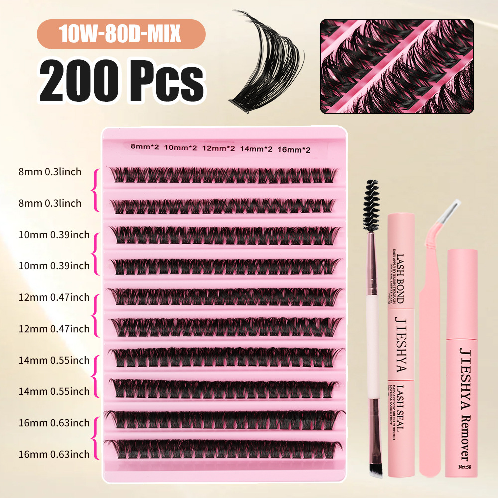 Kit de pestañas europeas y estadounidenses transfronterizas pestañas falsas extensiones DIY pestañas conjunto de pegamento pestañas