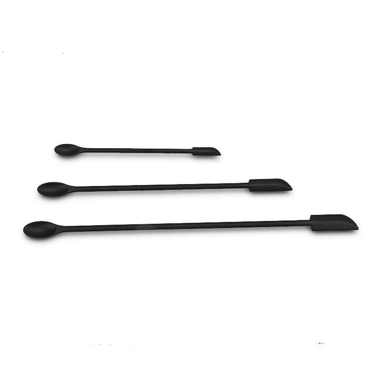 Long silicone small cream scraper, double-sided spoon