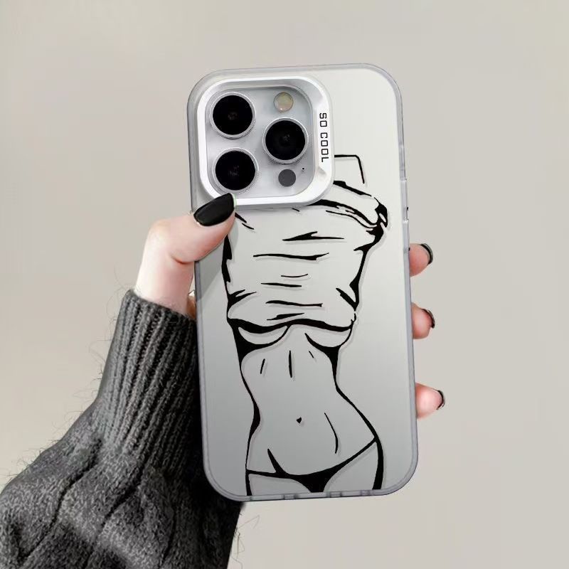 Nuevas líneas europeas y americanas para iPhone 16 funda para teléfono móvil Apple 15promax/14/13pro/12/11 hembra x