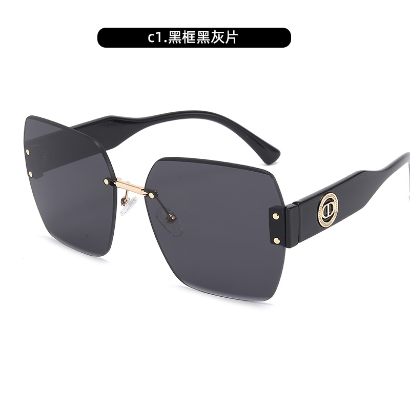 Nuevas gafas de sol de moda, gafas de sol con corrector de maquillaje de montura grande, sentido de alta gama, gafas de sombra callejera de celebridades de Internet, transmisión en vivo