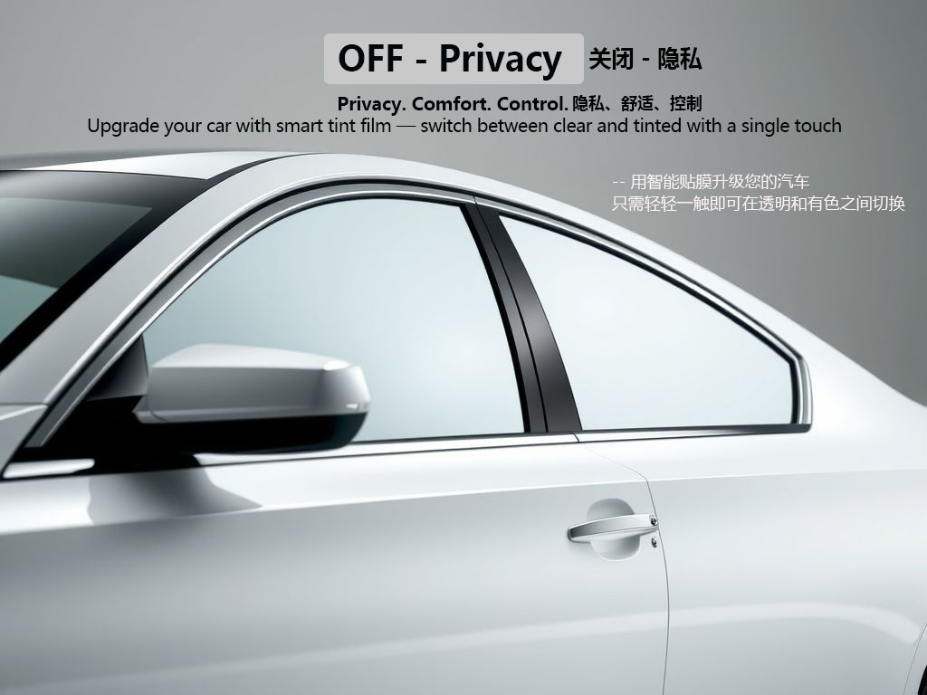 Car Smart Dimming Film Can Control the Change of the Window Film, Invisible Window Film, Privacy Window Film