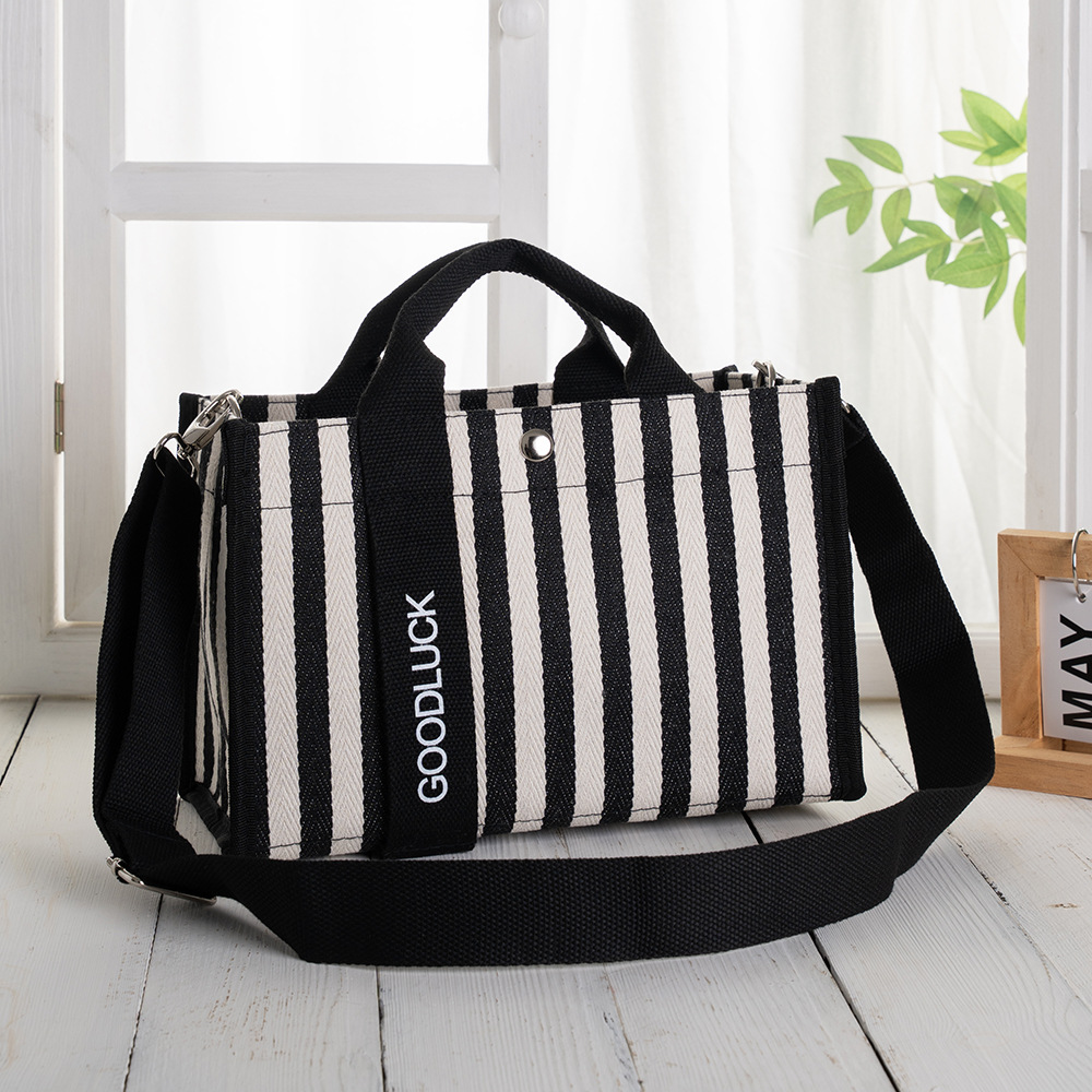 Bolso de tela de fábrica, bolso de tela de rayas, bolso de hombro de moda, bolso de mujer, bolso de mano de mujer