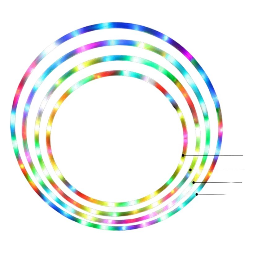 Красочный светящийся обруч для хулахупа со светодиодной подсветкой, съемный красочный спортивный инвентарь для фитнеса, игрушка для упражнений, круг HULA HOOP
