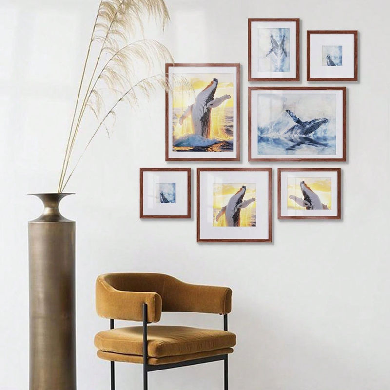 Premium imitation wood natural texture picture frame, multi-color, 4x6/5x7/8x8/8x10/12x12/12x16