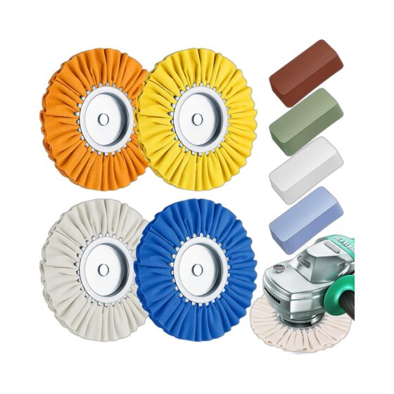 Cross-border supply of 8-inch personal DIY exhaust pipe hub fuel tank polishing wheel polishing wax polishing suit