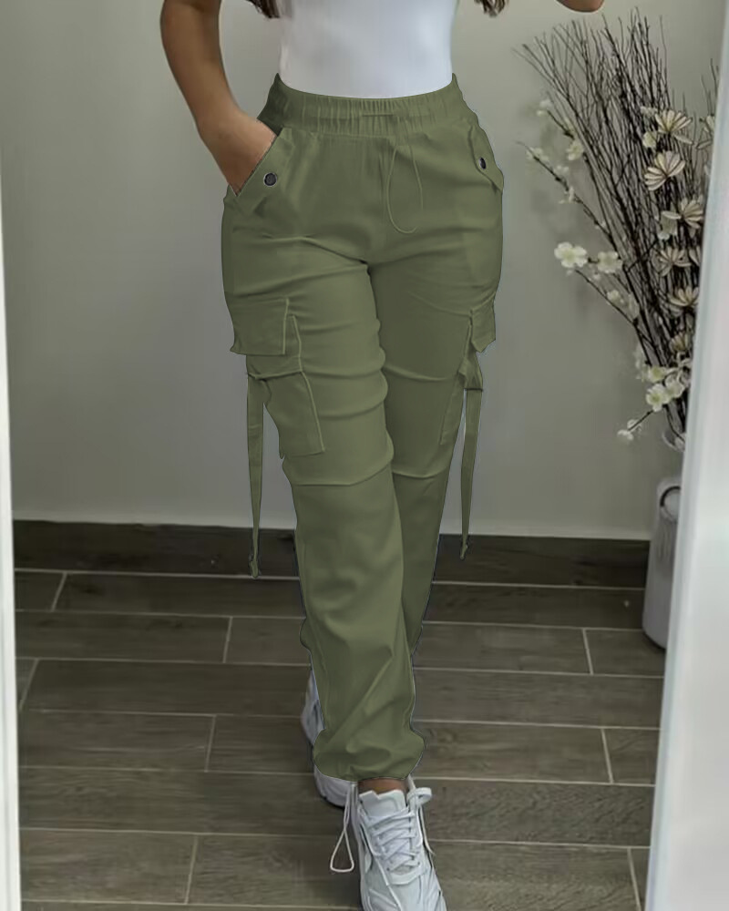 Women's Holiday Daily Simple Style Solid Color Full Length Casual Pants display picture 5