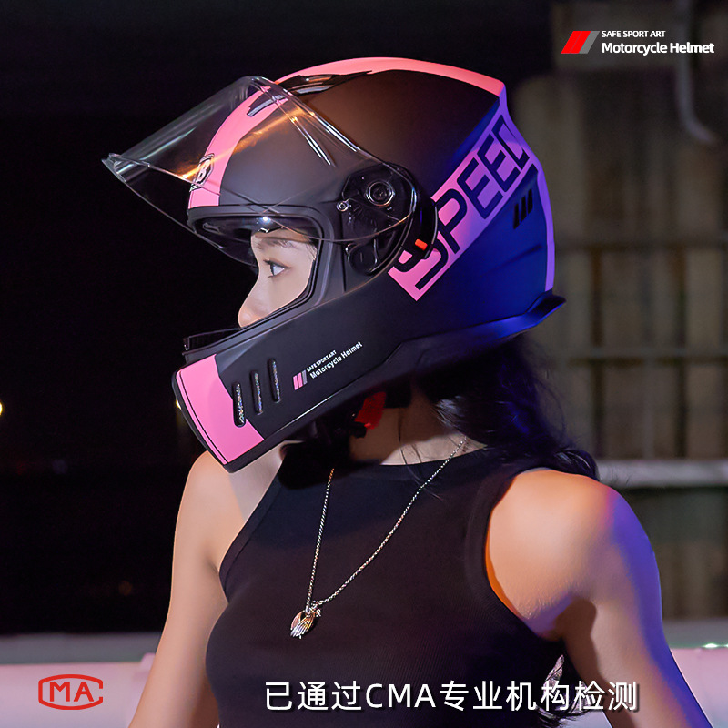 BYB168新款機車頭盔電動車頭盔摩托車頭盔雙鏡片全盔四季騎行頭盔