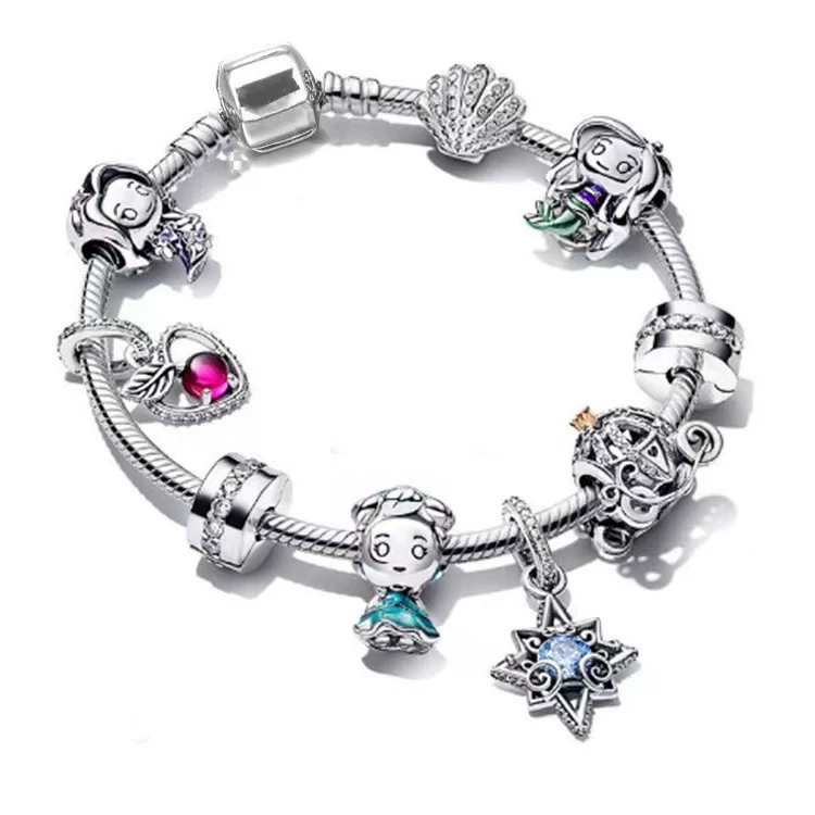 (Wholesale), cartoon beads, jewelry charm, accessory, DIY, princess style, European style