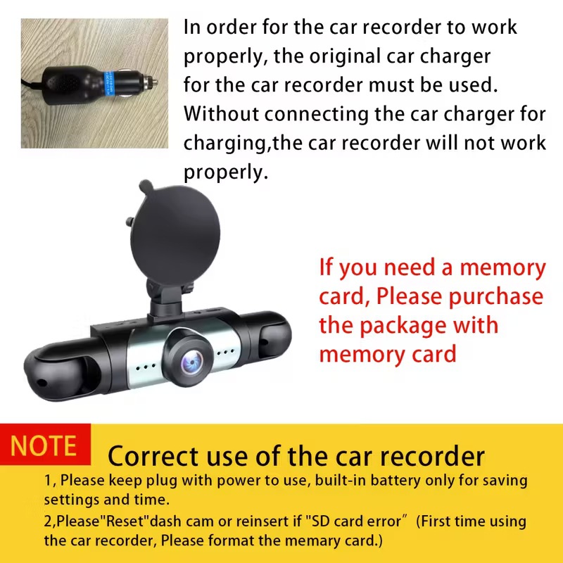 Four-Lens High-Definition Wifi Driving Recorder 360 ° Comprehensive Monitoring with Four Cameras Displaying and Recording Simultaneously 3.16