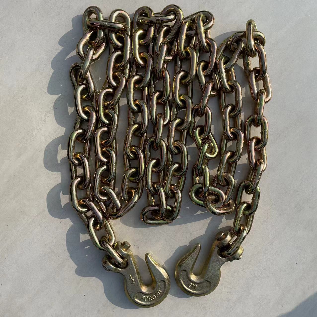 拖车链条70级美标安全链1/2英寸×20英尺平板车固定设备运输链条