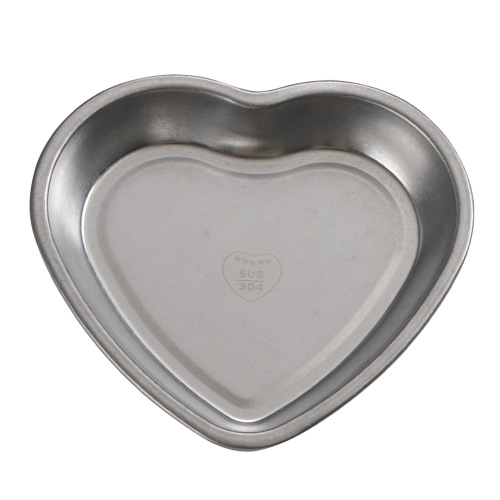 Retro 304 Stainless Steel Snack Chicken Plate French Fries Plate Two-Compartment Plate Bar Appetizer Dish KTV Platter Creative Dish