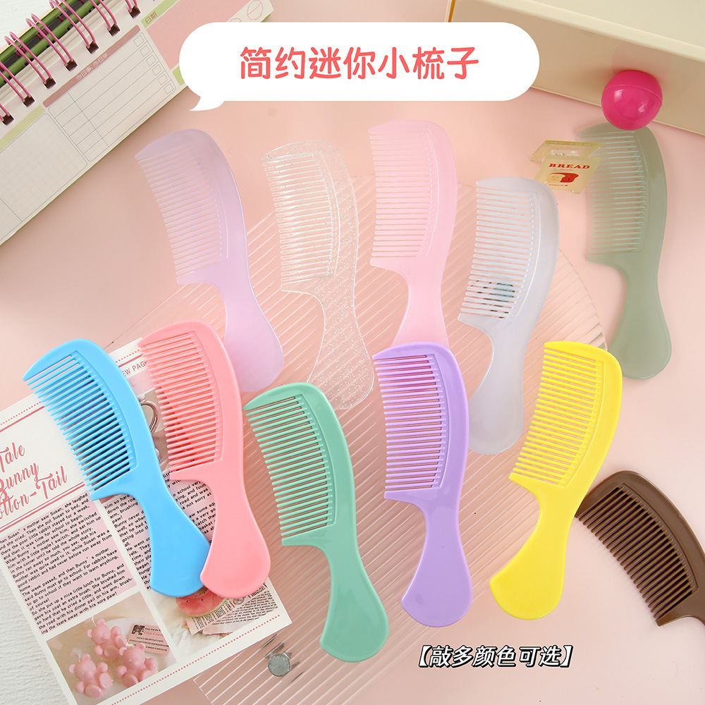 Nuevo mini peine simple portátil lindos peine de peluquería de plástico casero peinado de cabello largo para mujeres peinado recto