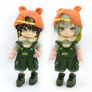 ob11娃衣 背带裤 bjd GSC ymy pd9 上衣 鸭舌帽 软陶娃娃衣服套装