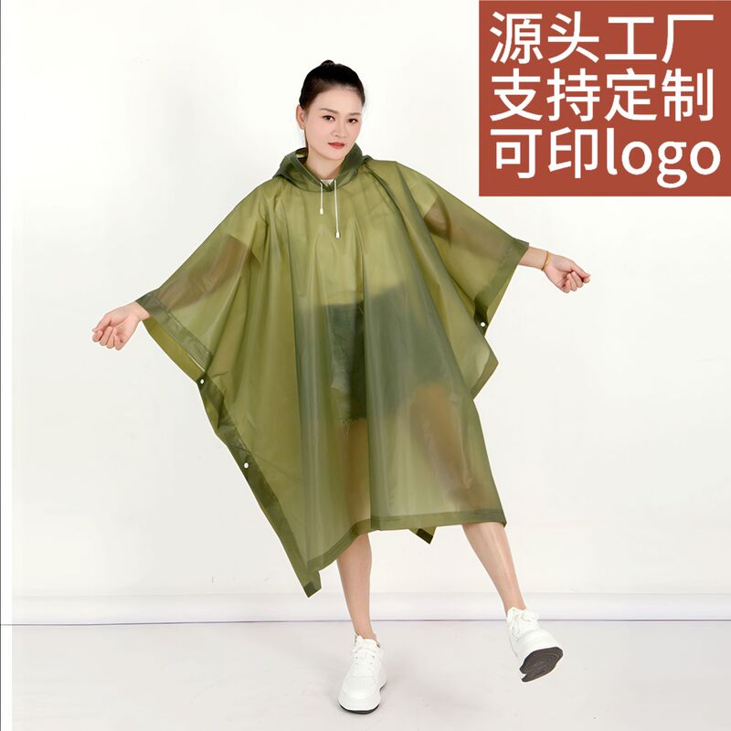 EVA bicycle riding poncho adult sleeveless cloak frosted pullover travel outdoor raincoat wholesale