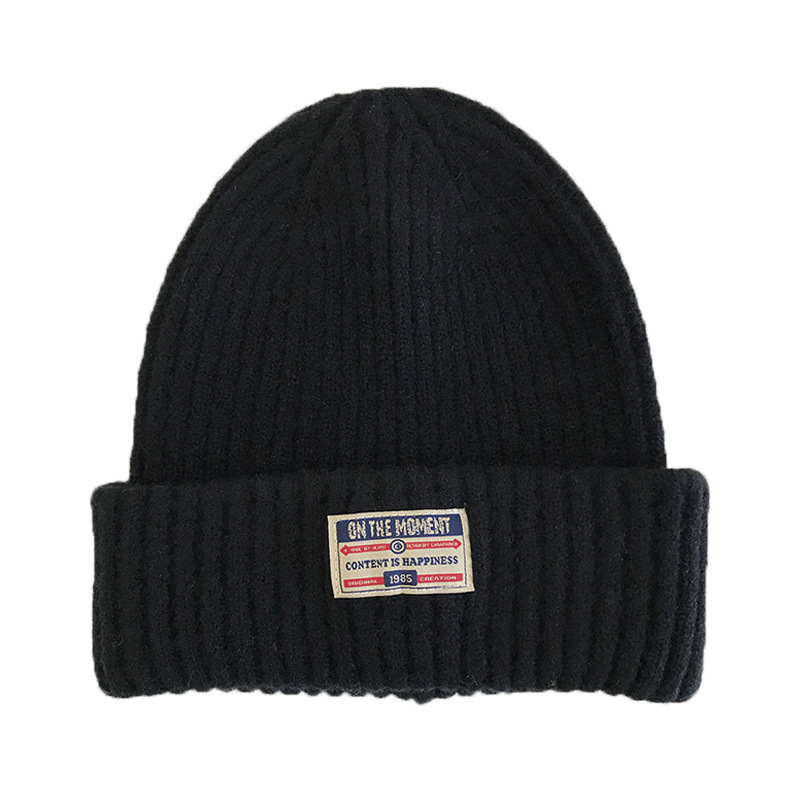 Novo chapéu de inverno masculino coreano de malha para proteção auricular quente de inverno 2023, versátil chapéu de estudante para mulheres_voghion.com