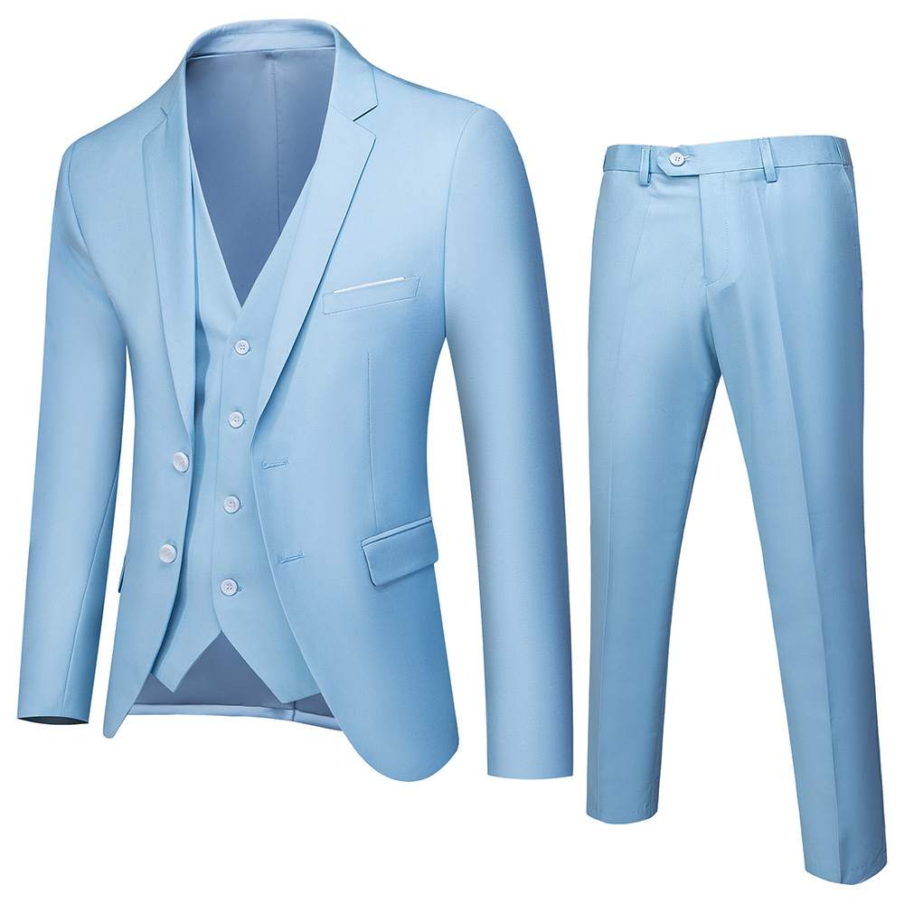 Traje traje de los hombres de estilo coreano de negocios de tres piezas traje formal slim fit boda dama de honor Grupo vestido casual traje chaqueta