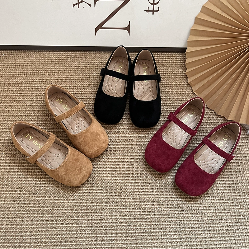 Basha Baba детская обувь для девочек обувь принцессы корейские бархатные бобовые ботинки для детей