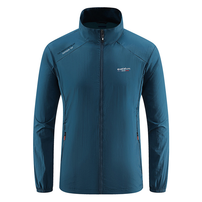 2024 moda nueva chaqueta de protección solar para hombres abrigo delgado de verano deportivo al aire libre transpirable anti-UV ropa de piel