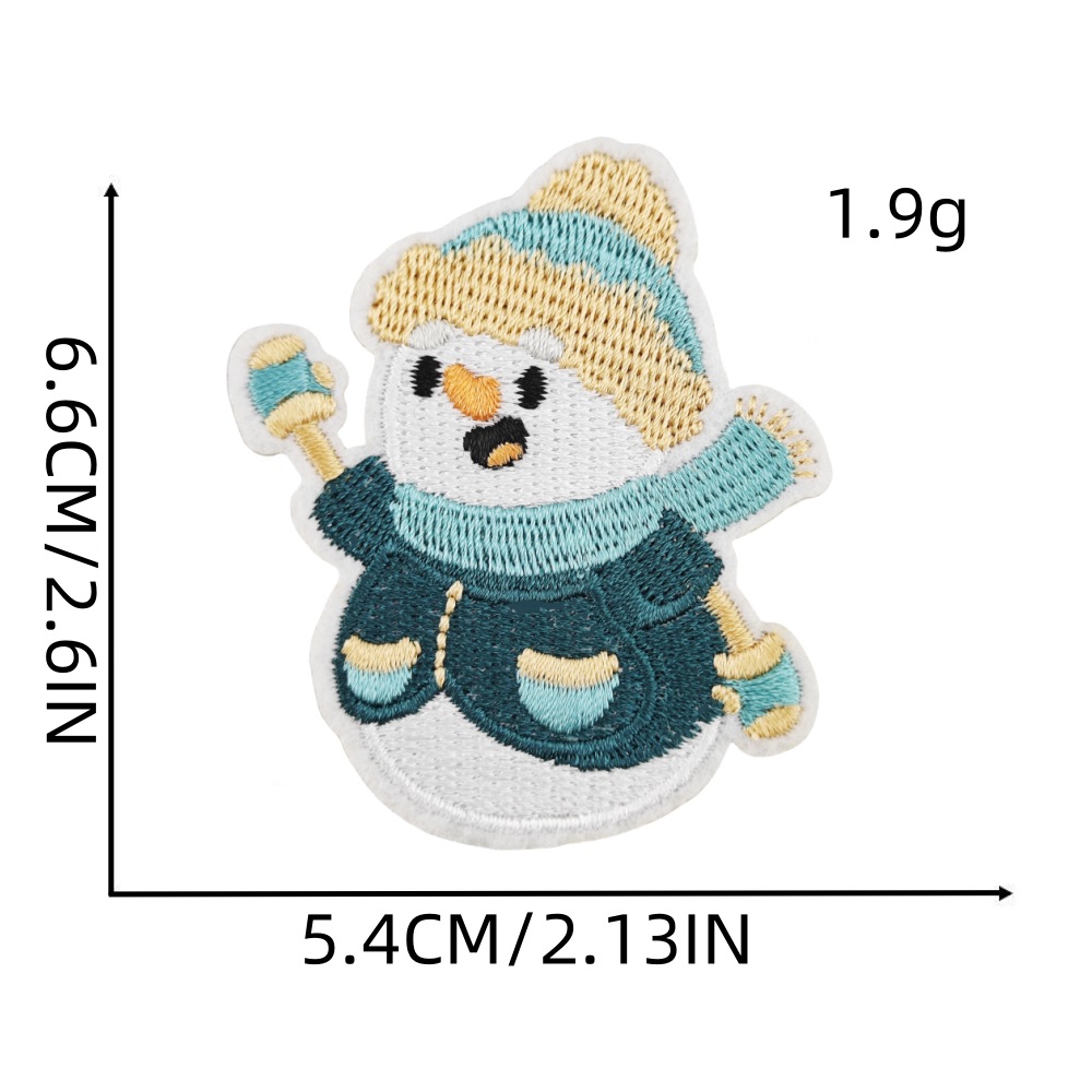 3g Weight Clothing Sticker Patches Classification 1 Piece, 1 Set Quantity Nonwoven, Polyester Material Christmas Festival Letter, Snowman, Snowflake Pattern Cute Style 1 Piece 1 Set Cute Letter Chrismas Snowman Snowflake Nonwoven Polyester Clothing Sticker Patches 3