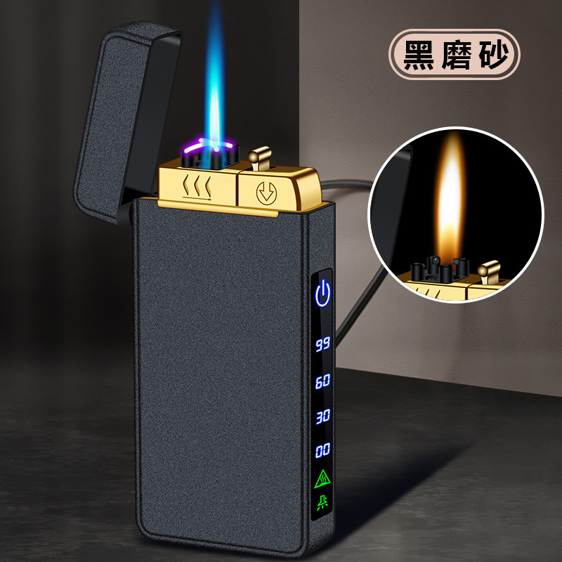 2021ガス電三火金属防風充電ライター個性創意ブーム彼氏プレゼントクロスボーダー|undefined