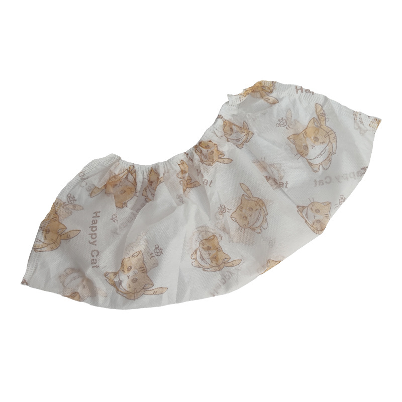 Cubierta de zapatos de dibujos animados impresa desechable, tela no tejida engrosada, hogar, sala de informática interior antideslizante, cubierta de pie resistente al desgaste para estudiantes y niños