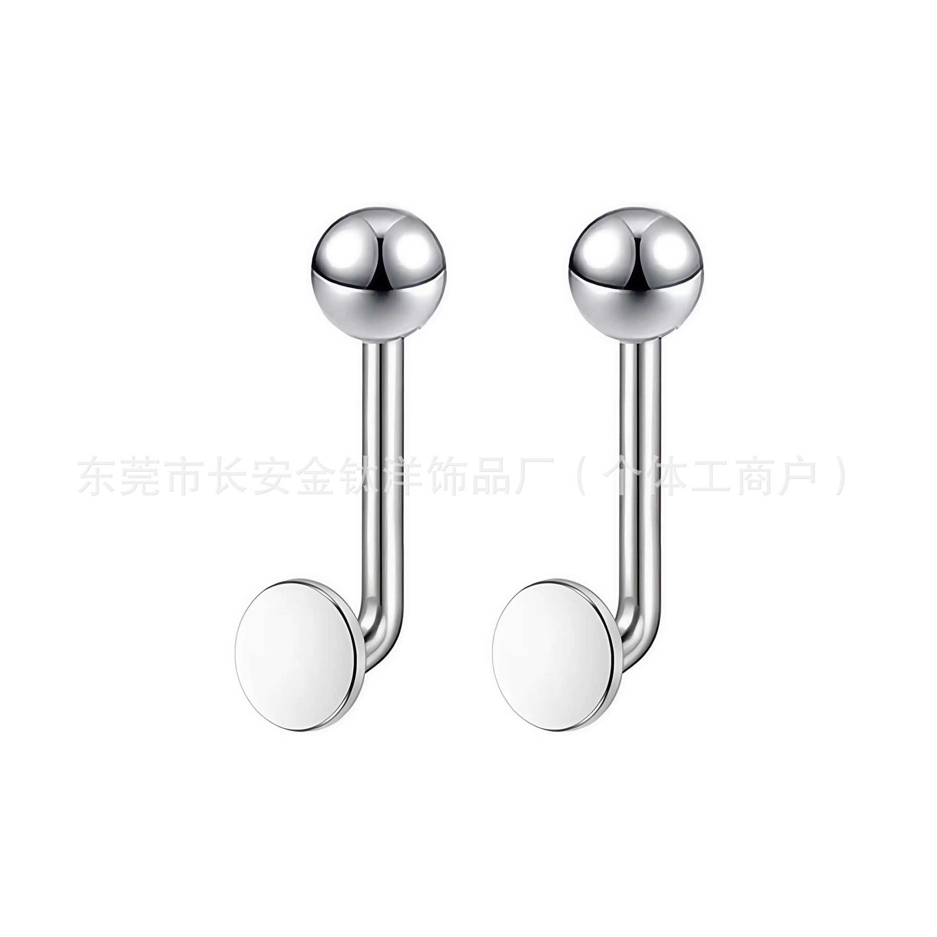 Pointed titanium steel lip stud product view