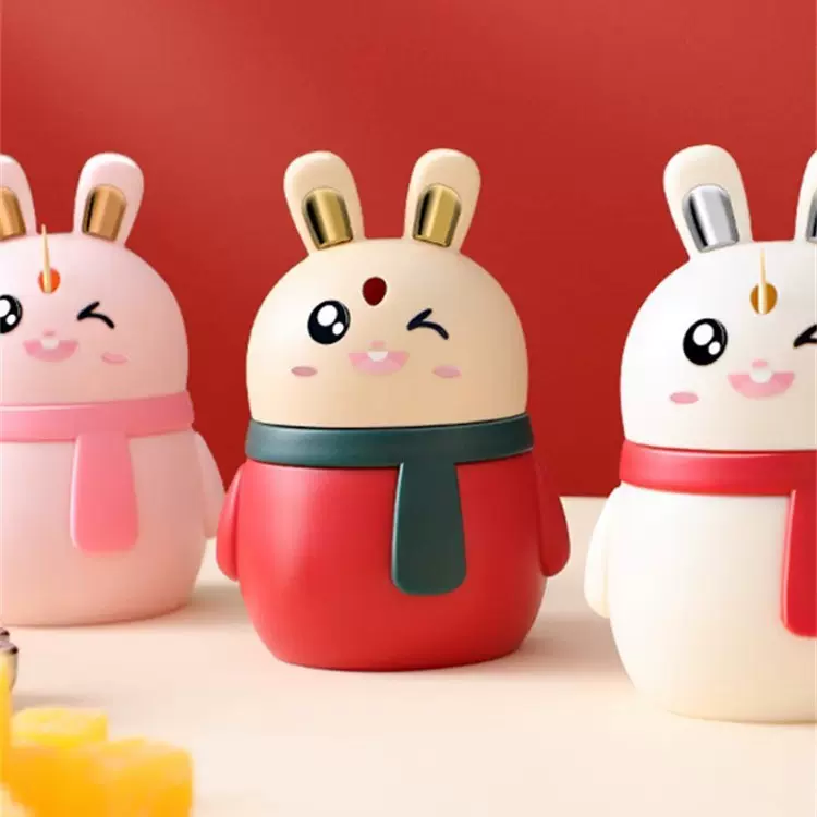卡通可爱小兔子牙签盒自动弹出式家用个性高颜值可爱小兔子牙签筒