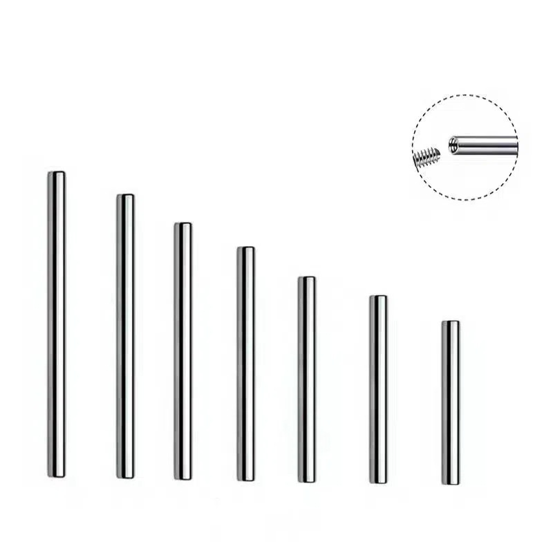 F136 Titanium Internally Threaded Straight Barbell Lip Nail Ear Nail Eyebrow Nail Piercing Accessories G23 Titanium Alloy detail image 8