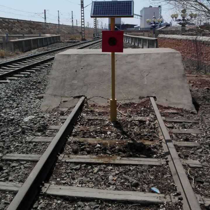 轨道尽头车挡土挡表示器 轨道预埋式当车器 led辙叉信号指示灯