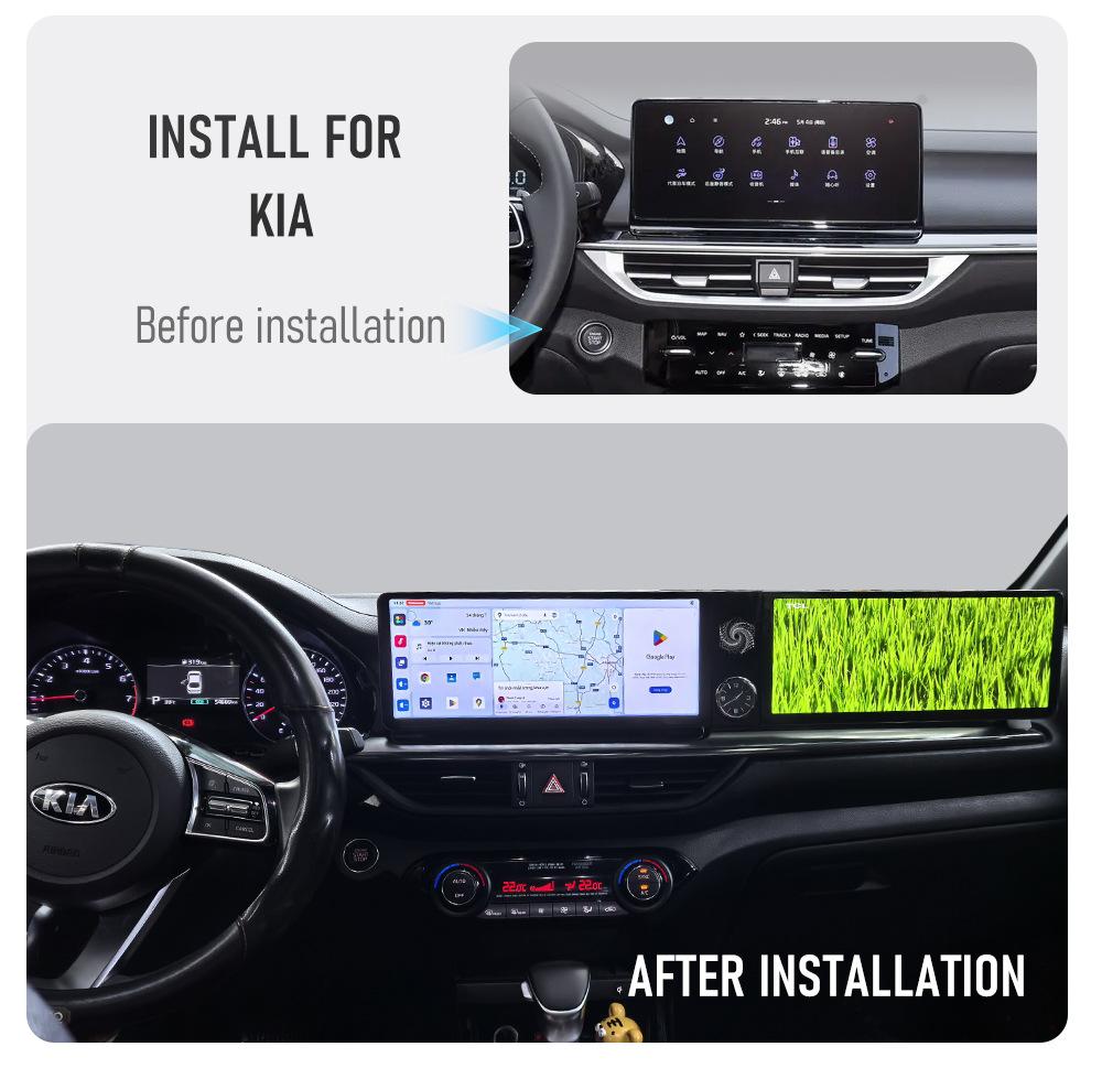 Qualcomm 6125, dual 12.3inch , 2.5K resolution CarPlay/Android dual-screen car navigation