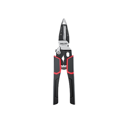 Delixi wire stripping pliers electrician tip wire pulling pliers peeling pliers industrial grade wire crimping pliers multifunctional 9-in-1 pliers
