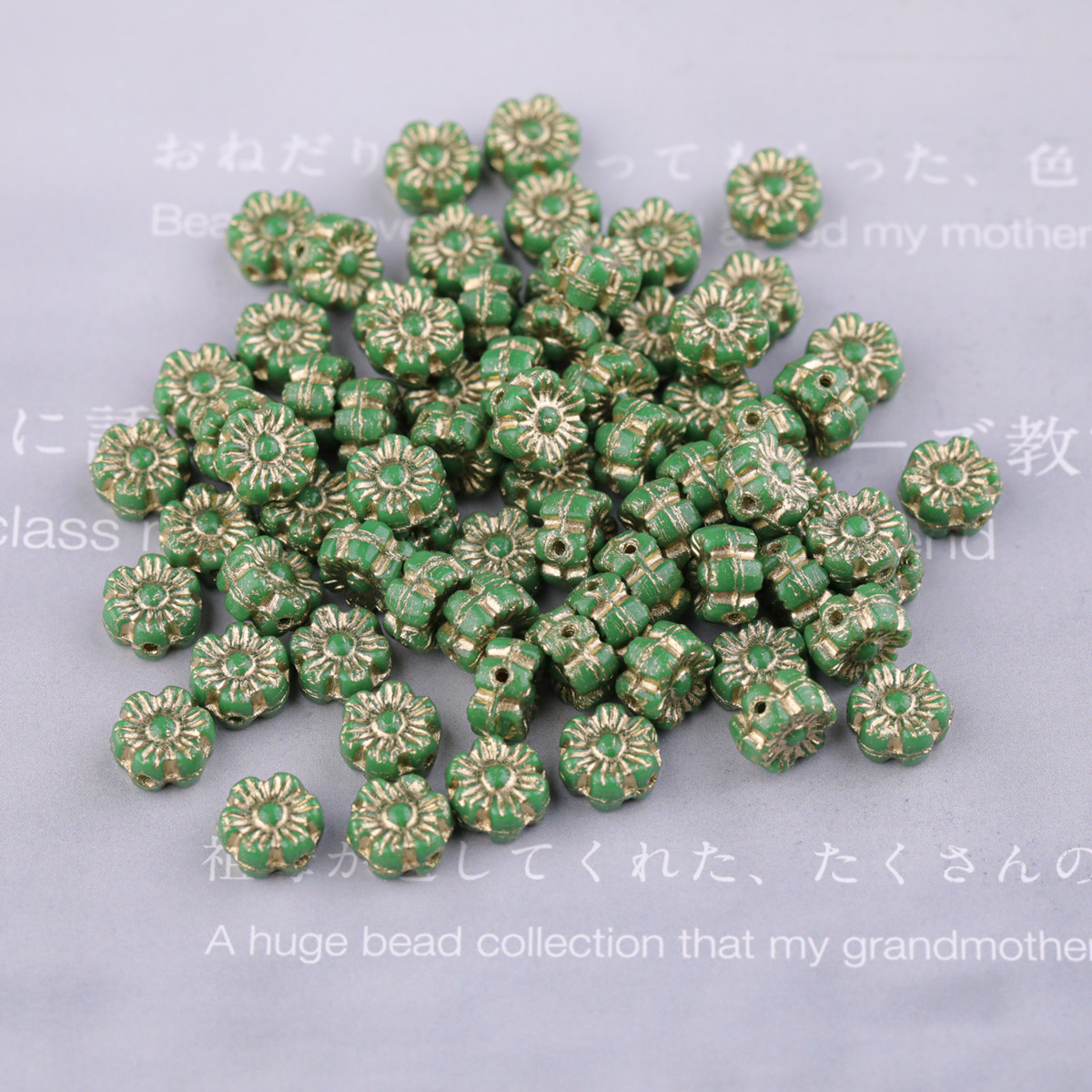 2025 nueva cuenta de vidrio checo preciosa flor hawaiana de vidrio 6mm aproximadamente 100 piezas accesorios de bricolaje