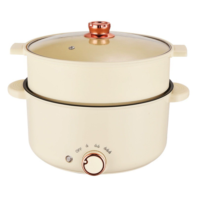 Электрическая кастрюля Yuedisi с двумя зонами нагрева для домашнего использования, интегрированный функции нагрева и приготовления, большая емкость, для трансграничных продаж.