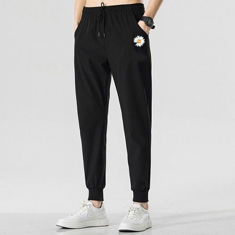 Pantalones de hombre, verano 2022, nueva marca de moda, pantalones deportivos, talla grande, holgados, estampados, joggers, informales, de nueve puntos