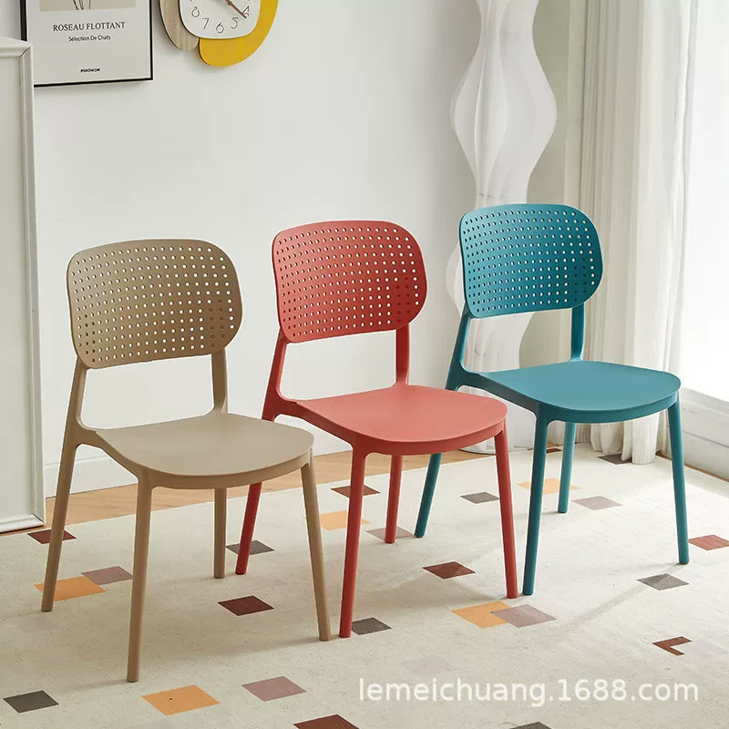 Пластиковый стул в скандинавском стиле для ресторана, утолщенная спинка, стул для дома, стул для обеденного стола, коммерческий стул для столовой, современный простой табурет