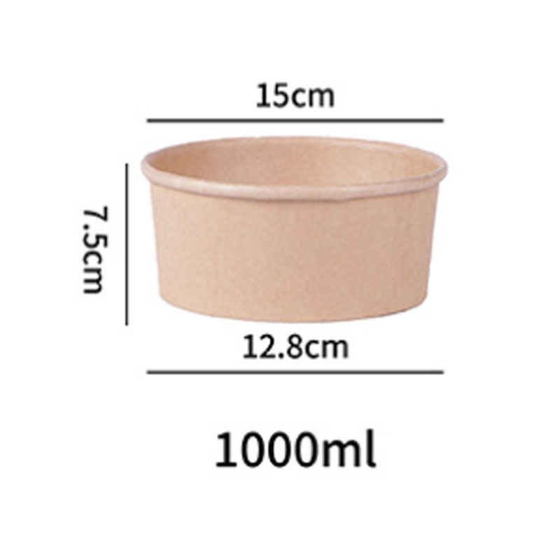 Ensaladera 1000ml 300 piezas/caja; papel kraft